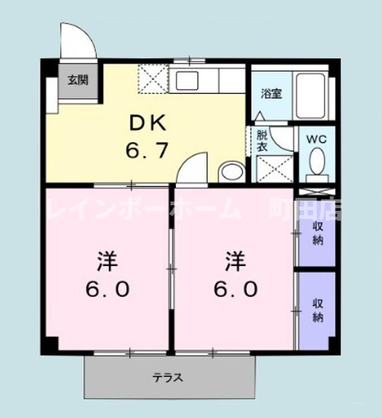 カームヒルズＫ※初期費用分割あと払いサービス利用可能物件の間取り
