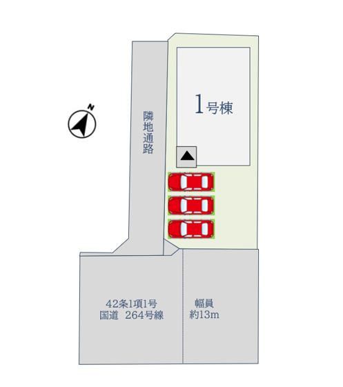 巨勢町大字修理田2期の区画図|3台駐車可能