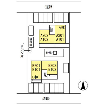 【区画図】 | ロイヤルハイツ山上B棟