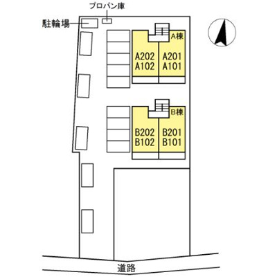 【区画図】 | ドミール平野　B棟
