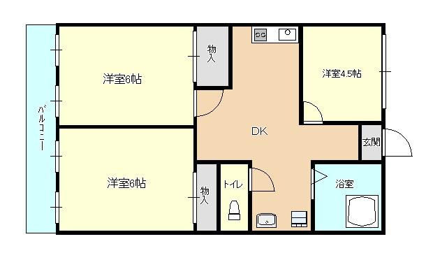 第三国際コーポの間取り