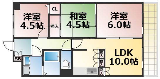 【間取り】 | ツインコートM　仲介手数料無料