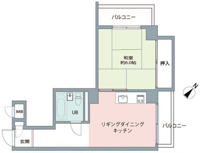 【間取り】 | シャトレー町田ガーデン | 1LDKは、リビングダイニングキッチンと独立した居室がある広々とした間取りで、広々とした空間で快適に過ごせます。食事やくつろぎ、睡眠の空間を分けられ、来客時にもプライバシーを保ちやすい点が魅力ですね。