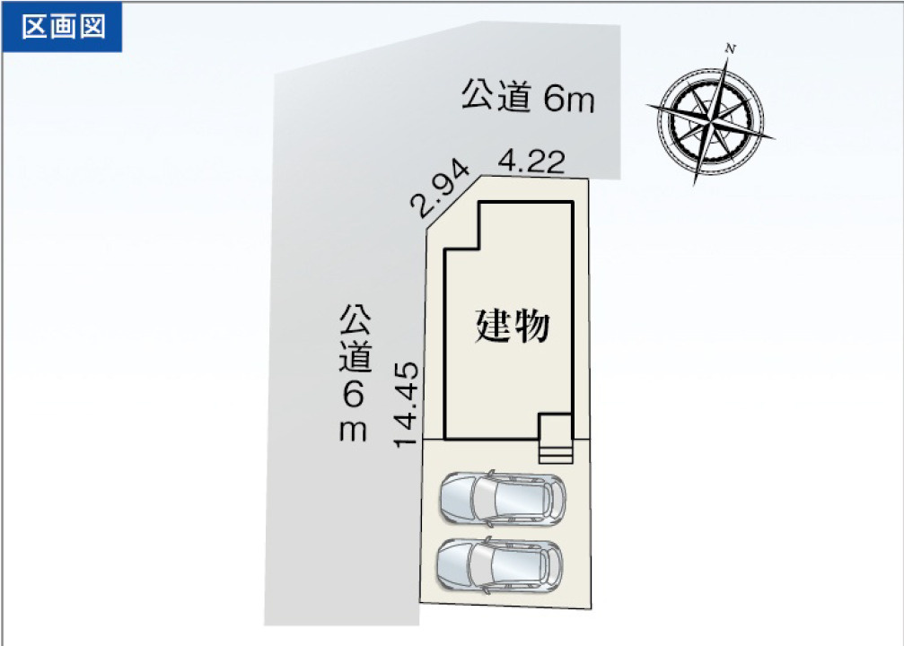 沼津市小林台　全1棟　1号棟の区画図