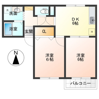 【間取り】 | ハウスアルベルティＢ | 間取図（平面図）