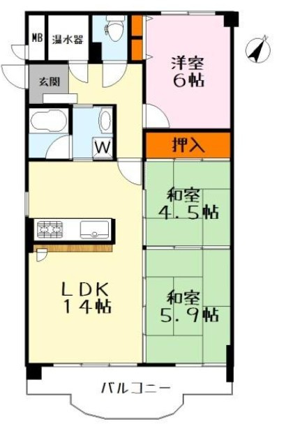 シャルマンコーポ野洲の間取り