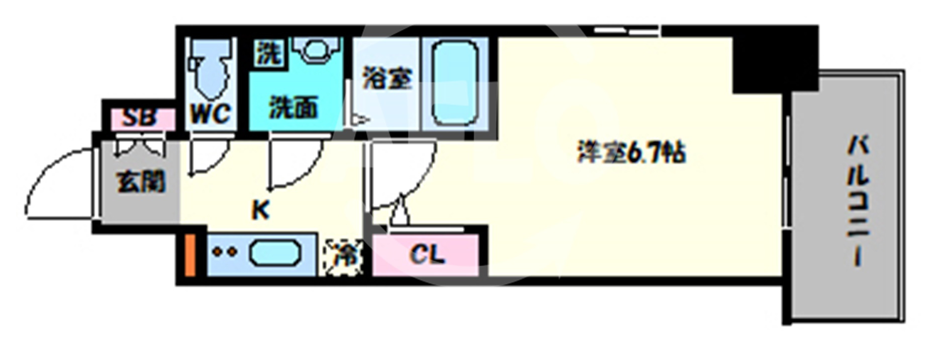 エスリード大阪上本町グリーズの間取り|エスリード大阪上本町グリース　間取り
