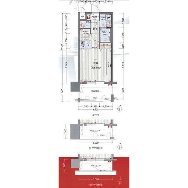 プレサンス名古屋駅前ヴェルロードの間取り