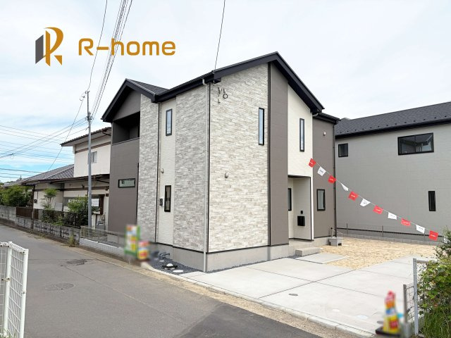 水戸市酒門町16期　新築戸建て　1号棟の外観|2026年8月完成予定！近隣の同仕様完成物件をご見学いただけます♪