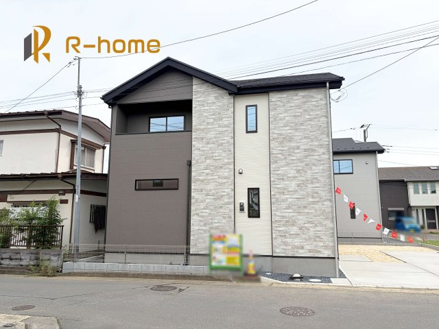 水戸市酒門町16期　新築戸建て　1号棟の外観|建物完成いたしました！ご予約で『平日』や『夕方』などでもご見学可能です！