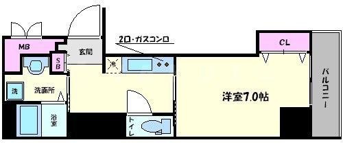 レジデンス心斎橋の間取り|レジデンス心斎橋　使い勝手の良い間取り