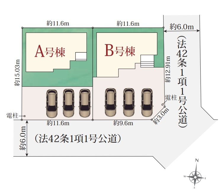 焼津市石津向町17番の区画図