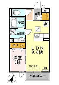 セジュール長居　Ｅ棟の間取り