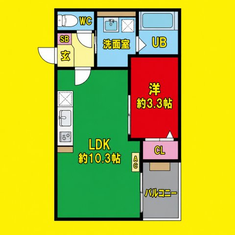 Jack tsutsumiⅠ　名古屋市賃貸　仲介手数料無料の間取り