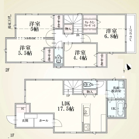 見晴らしの良い高台、これが本牧らしさでもあります。ラスト1棟は早い者勝ち！！な【中区本牧町1丁目新築戸建】の間取り
