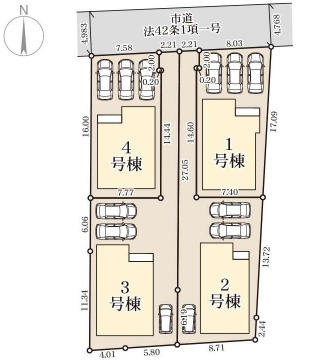 与那原町与那原（全4棟）ラスト4号棟の区画図|4号棟　