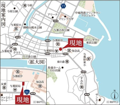 与那原町与那原（全4棟）ラスト4号棟の地図|地図♪