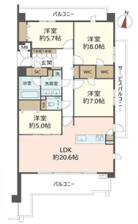 【間取り】 | 新千里桜ヶ丘メゾンシティ四番館