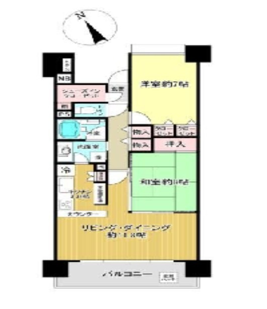 小山市駅東通り1丁目　中古マンション　グランテムスクエアの間取り
