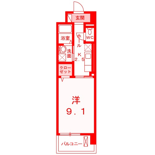 藤沢市弥勒寺１丁目の賃貸マンションの間取り