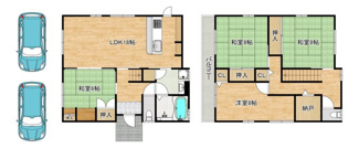 【間取り】 | 浜寺船尾町西２丁　中古一戸建