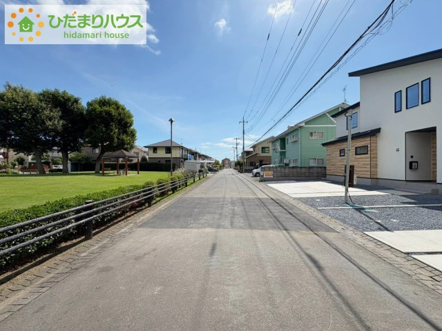 ひたちなか市津田東1期　新築戸建　1号棟の前面道路含む現地写真|閑静な住宅地で叶える穏やかな新生活☆彡