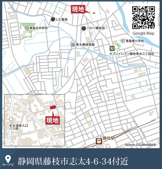 藤枝市志太4丁目　の地図