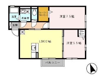 グリーンヴィレッジあいD棟の間取り