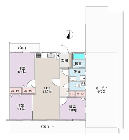 ライオンズマンション左京山の間取り