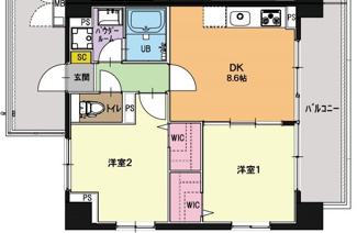 【間取り】 | ロンブス調布 | 間取りです。