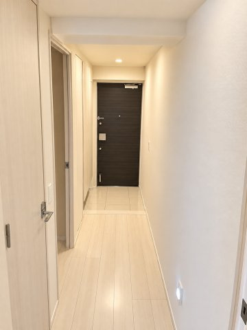 アンビシャス東岩槻の玄関|ディンプルシリンダーキー／サムターン防止／耐火扉／防犯面と防災面が安心です。※AI加工により空室に近い状態