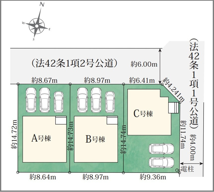 藤枝市志太4丁目　の区画図