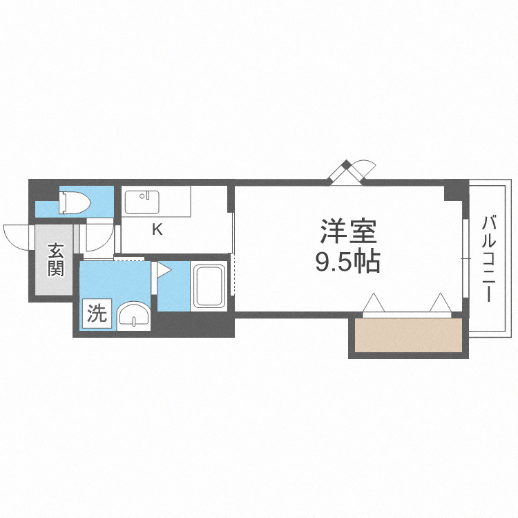 大阪市東淀川区東中島４丁目の賃貸マンションの間取り