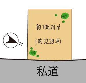 文京区向丘　デザイナーズ住宅の区画図