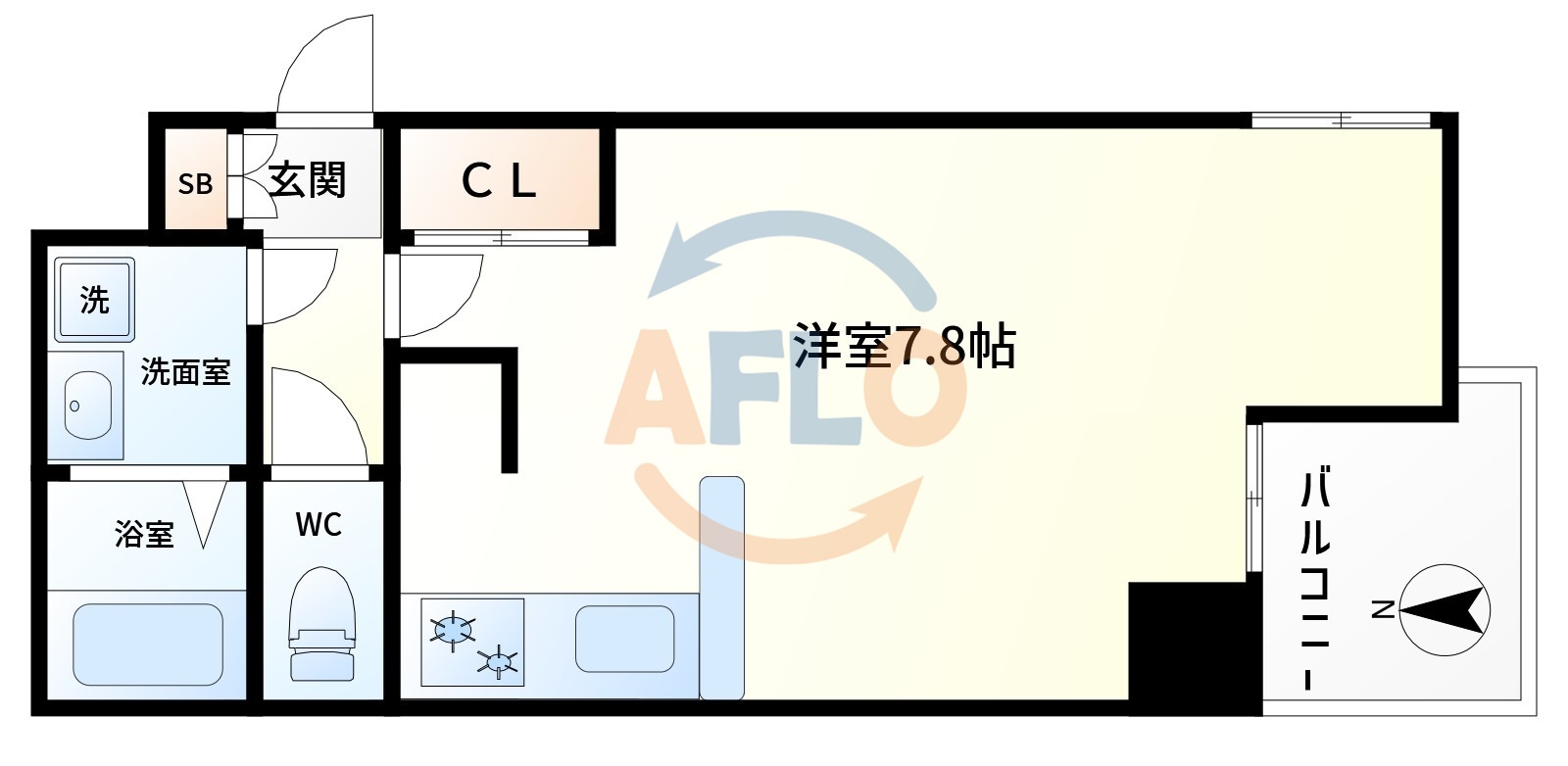 TOYOTOMi STAY Premium 梅田西の間取り|UMEDA ISLAND RESIDENCE　間取り