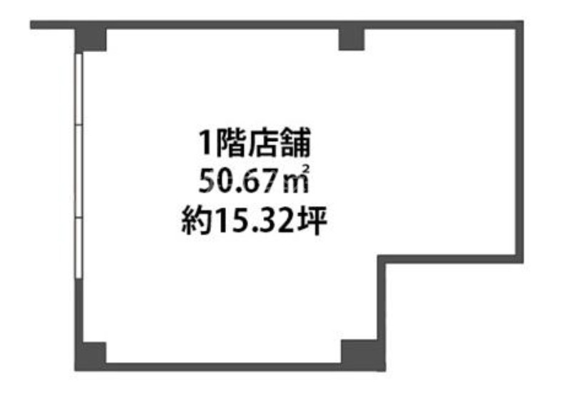 シティライフエステート難波南　貸店舗の間取り