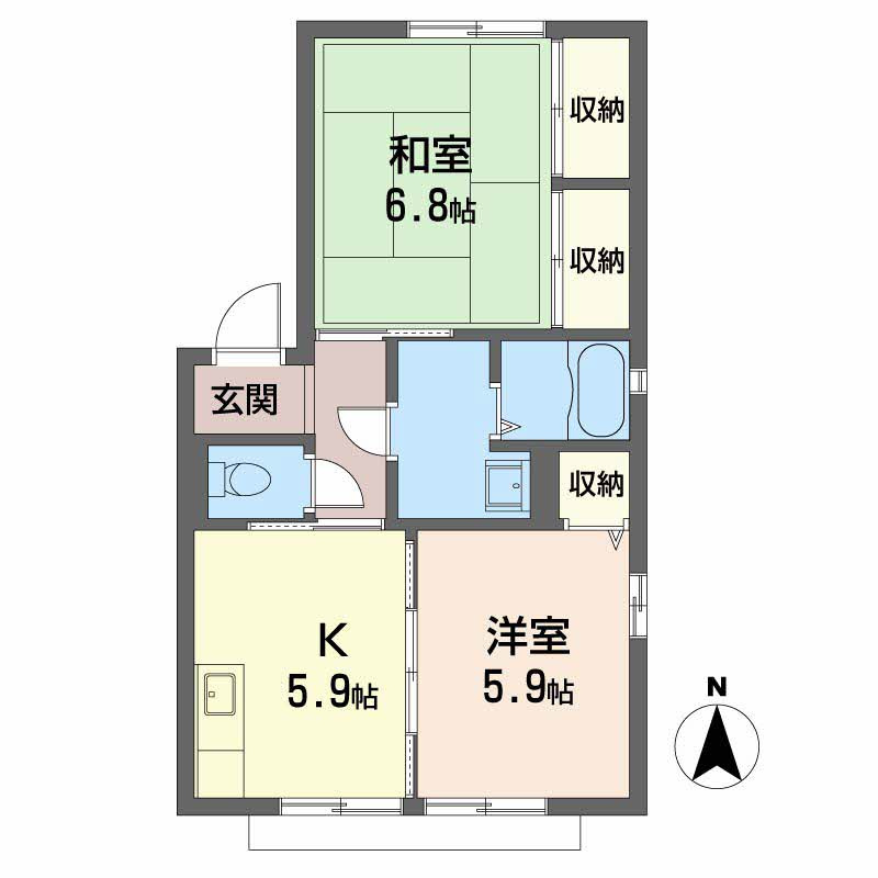 ロジュマンイズミF棟の間取り
