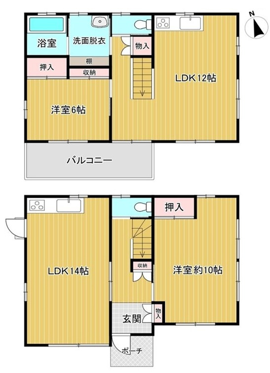 中古戸建　郡山市安積町日出山1丁目　小原田小・小原田中の間取り|図面と現況が異なる場合は、現況を優先させていただきます。