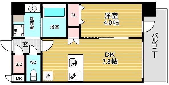 エスライズ難波Ⅲの間取り
