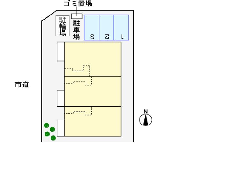 ヴィラ公園南の駐車場