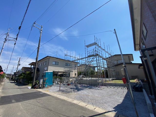【新築戸建て】秋田市東通明田の前面道路含む現地写真|2026年8月8日撮影