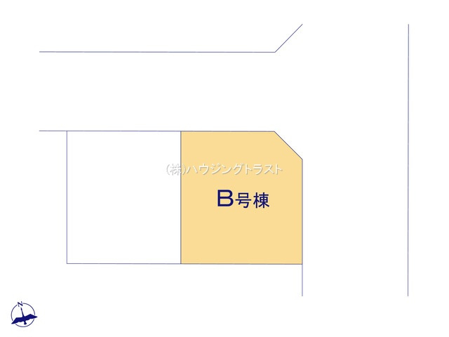 仲介手数料無料　ハートフルタウン所沢弥生町２期　B号棟の区画図