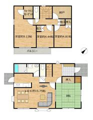 龍ケ崎市久保台3丁目　中古戸建の間取り|【間取図】