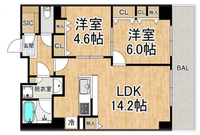 エスリード長堀タワーの間取り