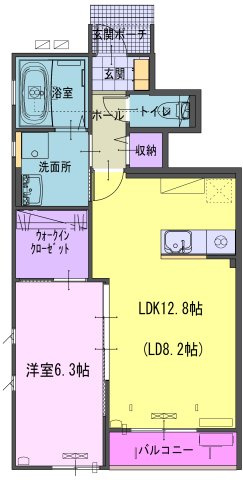 ヴェルジェ畑中の間取り