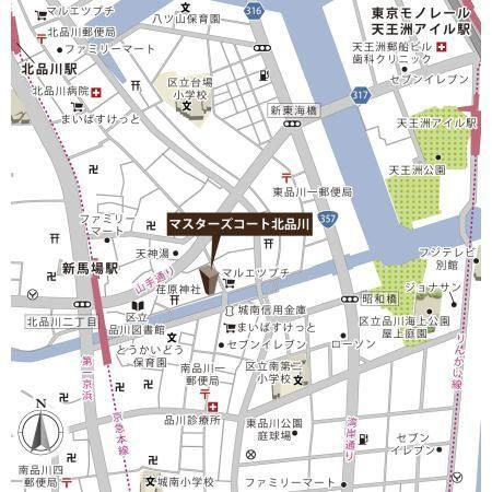 【地図】マスターズコート北品川