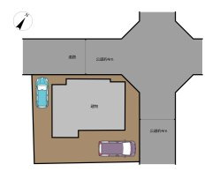 牛久市猪子町　中古戸建の区画図|【区画図】