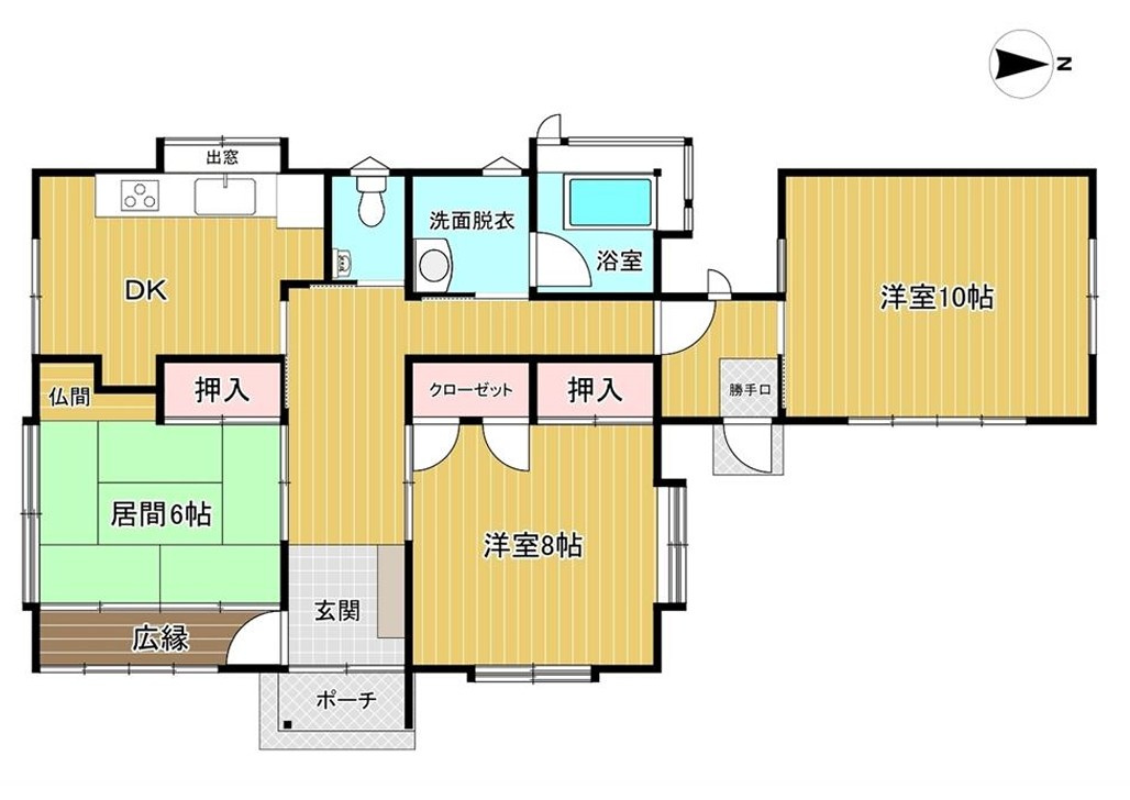中古戸建　郡山市大槻町字上町　大槻小・大槻中の間取り|図面と現況が異なる場合は、現況を優先させていただきます。