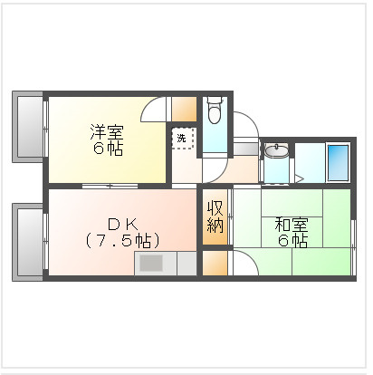 グランドール藤岡の間取り