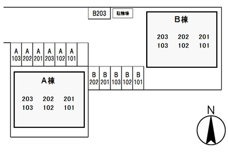 シャトレイーストBの区画図